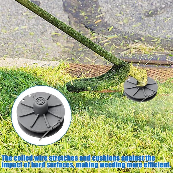 3 erstatningsspoler til gresstrimmer + 1 deksel, ABS- og nylonsnor, 1,6 mm x 6,1 m, kompatibel med Gardena 5307-20