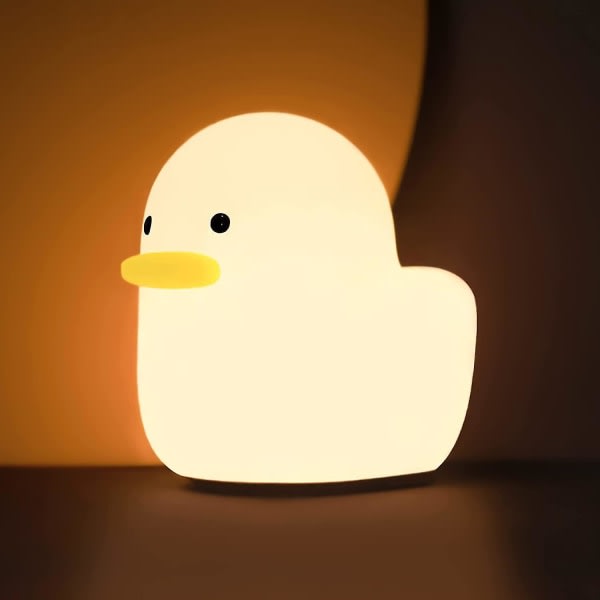 CQBB Led Duck Nattlampa, söta djur Silikon Nattlampa för barnkammare Uppladdningsbar bordslampa sänglampa