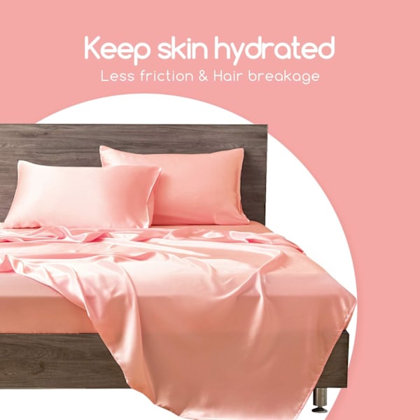 Silke Satin Örngott 2-pack (uten fyllmiddel) Blush 50X66cm Blush 50X66cm