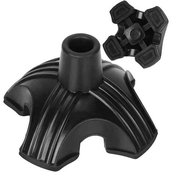 Gummispetsar för gåkäpp, halkfri Quad Support Cane Mat, Fou