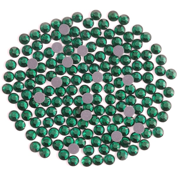 600 stk Smaragdgrønne Hotfix Rhinestones, SS30, 6,3-6,5 mm for Håndverk & Klær Emerald SS30