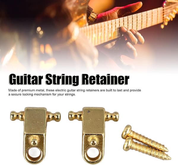 Gitarrstränghållare, Tree Standard Roller String Guides Metal Elektrisk Gitarr String Guide Retainer Byte (Guld) Guld