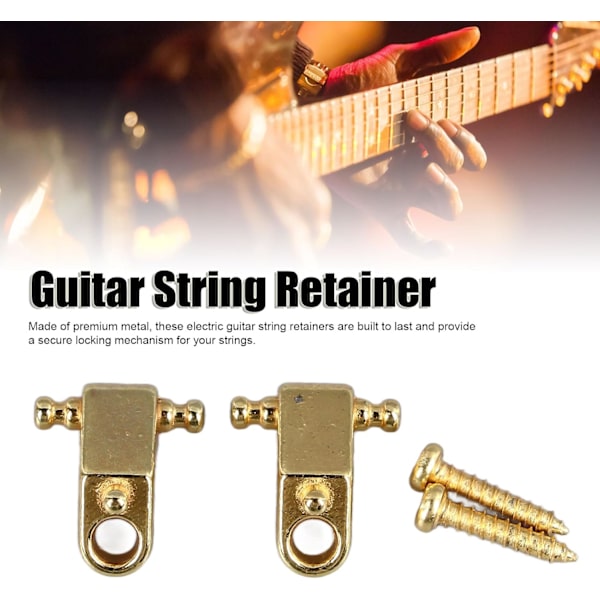 Guitar String Retainer, Tree Standard Roller String Guides Metal Elektrisk Gitarr String Guide Retainer Byte (Guld) Guld