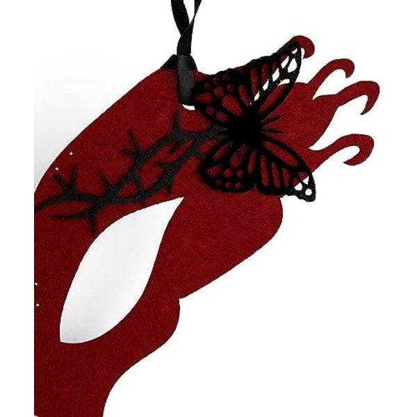 Masker for kvinner, Mesh Maskerad Halv-ansikts Fjær Butterfly Masker Øyemaske Ballmasker