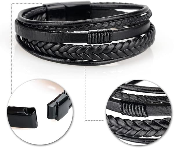 Läderarmband Herr Nytt med magnetlås kohud - Perfet-max