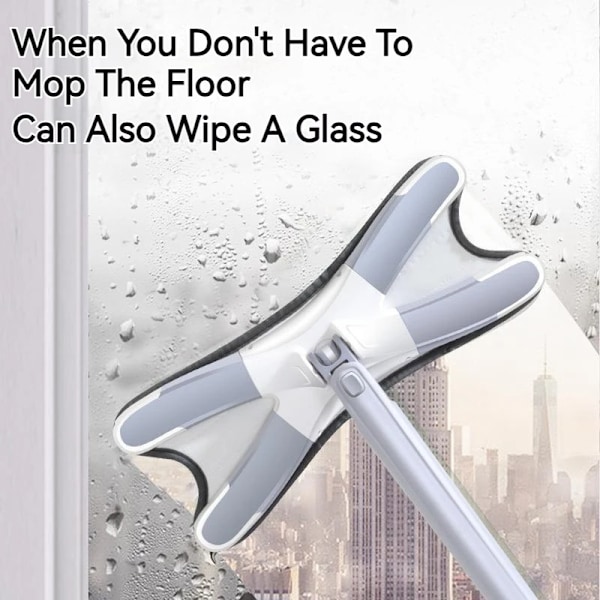 Platt lattiamoppe vaihdettavilla kangaspäillä X-Type Käsinpesu ilmainen puristamismoppi katoille Kulmaikkunat Lazy Cleaning Tools 003 mop-4