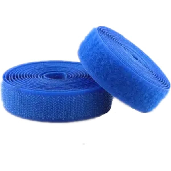 Ommeltava tarranauha, jossa koukku ja silmukka, ommeltava tarranauha 25 mm, ei-liimautuvat kiinnitysliuskat (sininen, 25 mm x 5 jaardia) Blue 25MM x 5Yards