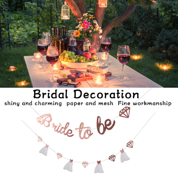 Brudbrud Banner Guld Glitter Papper Glänsande Charmig Brudbrud Skylt Papper Mesh Brud Till Vara Banner För Brudbrud Gold Gold
