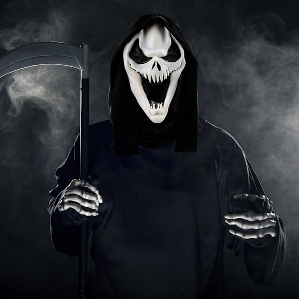 Ghostface Halloweenmask, Läskig Skallemask för Kostymer och Fester