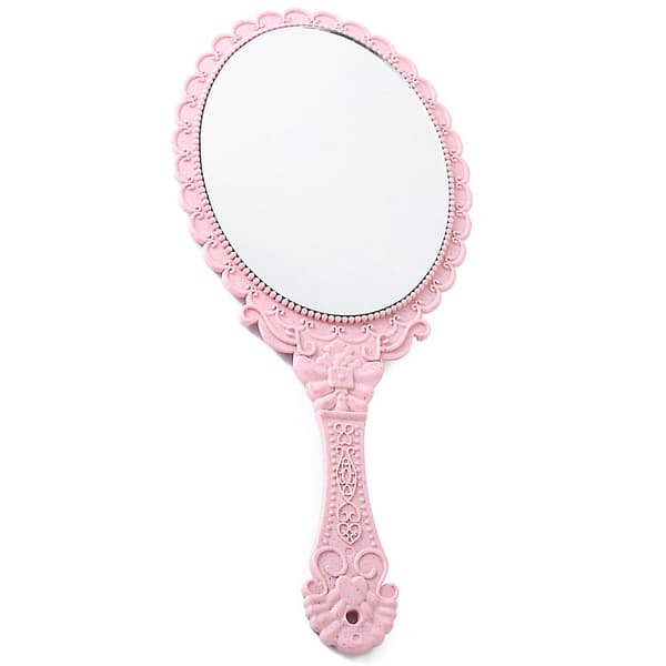 Handspegel Vintage Handspegel Med Handtag Sminkspegel Resespeglar (oval)-max