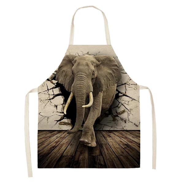 Kvinners Kjøkkenforkle Naturlige og Dyrestiler Restaurant Kokk Bartender Vanntett Forkle for Menn og Barn Maling Forklær wq-0009082- 55X68CM(L)