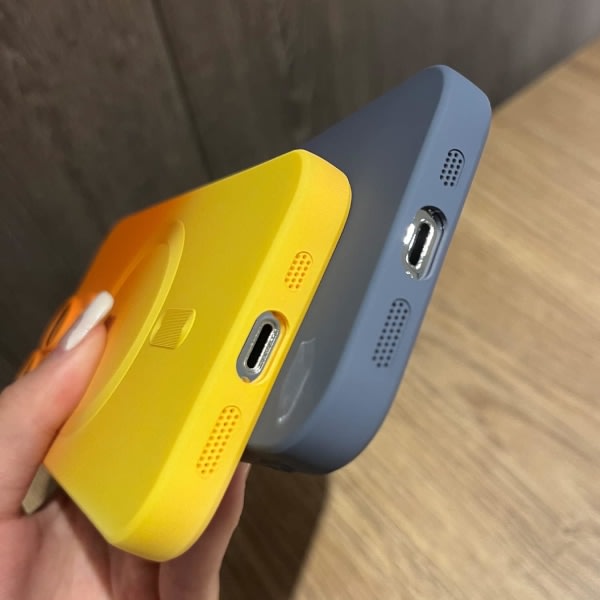 CQBB Magnetiskt iPhone14 ProMax case[kompatibelt med MagSafe], sött case med gradientfärg för kvinnor och män, mjukt TPU-stötsäkert med case