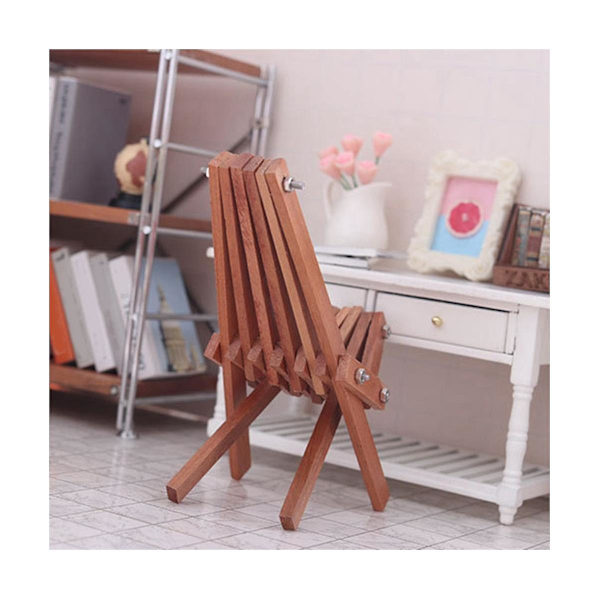 1/12 Fällbar Däckstol Lounge Däckstol Modell Mini Möbler Tillbehör