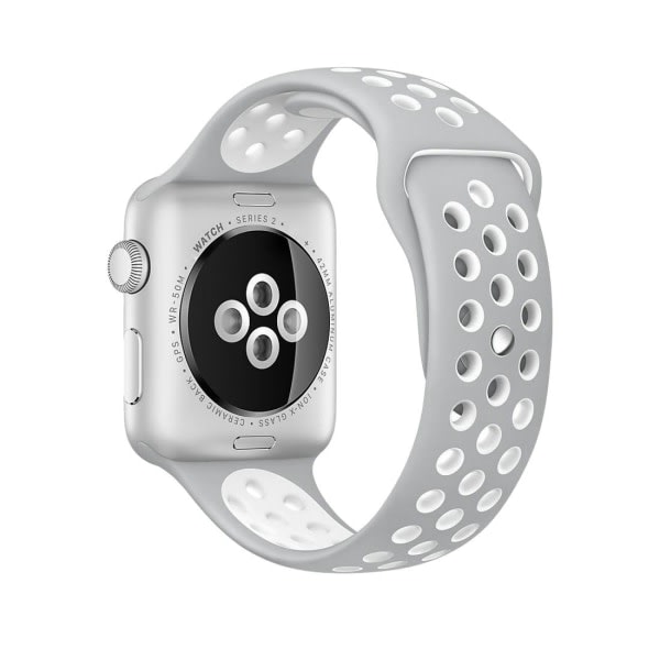 För Apple Watch 38/40 mm silikon Sport klockarmband grå