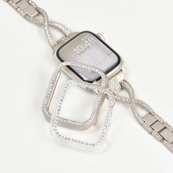 Hård PC Bumper Case för Apple Watch Cover 40MM 44MM Ram för iWatch 4 5 6 SE 7 8 9 41MM 45MM Watch Cover A08 Clear Series456 SE 40MM