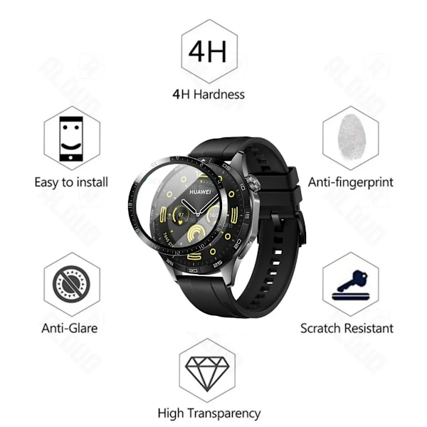 Skjermbeskytter for Huawei Watch Gt 4 Gt3 Pro 41Mm 46Mm 41Mm Smart Klokke Beskyttelsesfilm for Huawes I Gt4 Gt 3 Pro Mykt Glass 1PCS For GT3 Pro 46mm