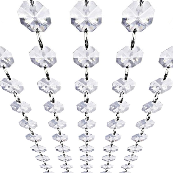 CQBB 10 st Kristall Akryl Gems Bead Garland Strands 3,3 Feet Hängande Klar 18Mm Daimond Beads Chain Girls För Julgran