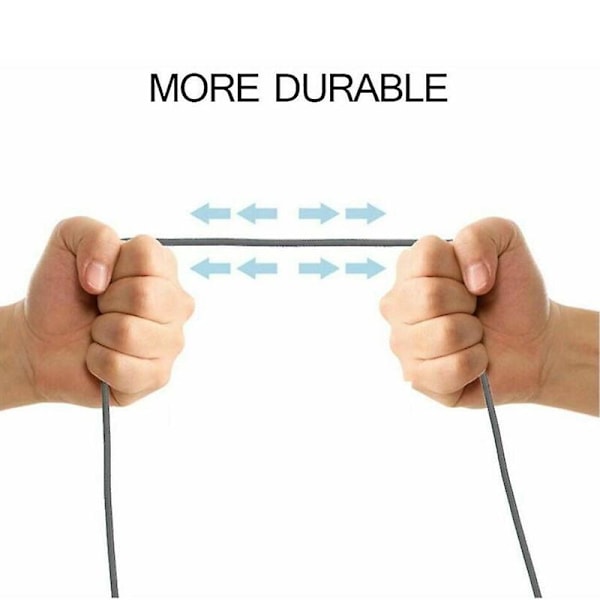 3m USB-opladerkabel Type-c ladekabel sladd til Samsung Xiaomi Huawei -guld