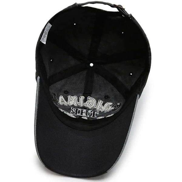 Retro Brevbroderi Baseballkepsar Vår Sommar Män Kvinnor Bomull Justerbar Casual Hip Hop Streetwear Solhattar y2k hatt Dark Grey Justerbar