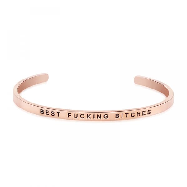 Trendig 4mm rustfritt stål armband med fin text