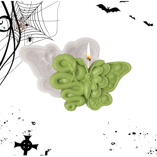 Perhosen muotoinen silikonimuotti - Lievity Butterfly Shape Candle Making Molds - Muotit saippuan, auton avaimenperän, kynttilän, koristeen, veistoksen tekemiseen fjäril orm