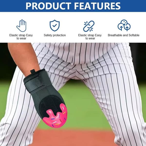 Basebollhandske för ungdomar, universell höger/vänster hand, skyddsutrustning, rosa Pink