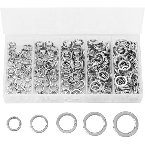 Fiske Split Ring, 200st Rustfritt Stål Dobbel Split Ring Connector Fiskeredskap Tilbehør Split Ring