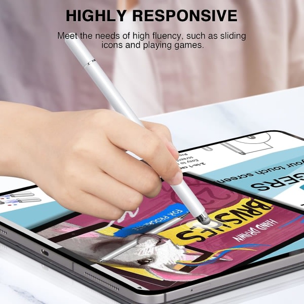 CQBB Stylus Penna för iPad Pekskärm, Android Smartphone Tablet iPhone iPad Samsung Huawei Surface (magnetisk cap)