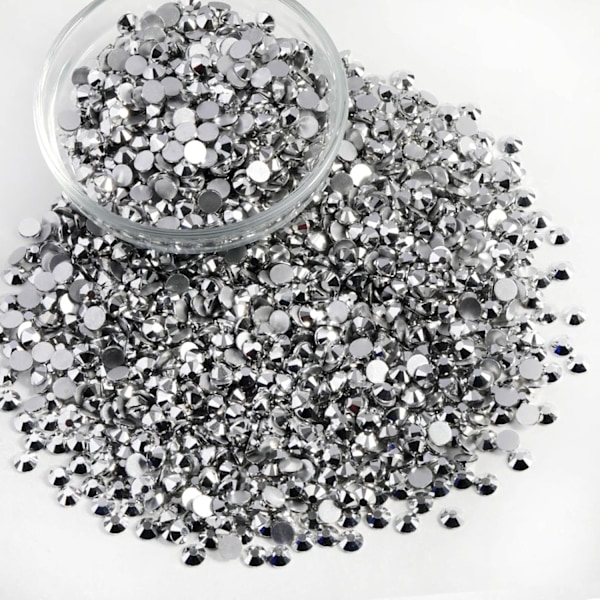 14400 st Silver Hematit Platta Baktill Rhinestones för Hantverk, SS10, 2,7-2,9 mm Silver Hematite SS10/14400pcs