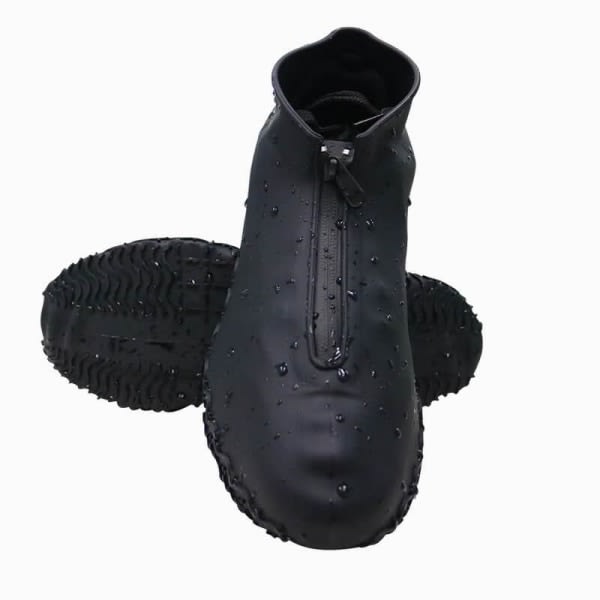 Vattentäta skoöverdrag med dragkedja - Medium - Storlek. 34-38 - Svart