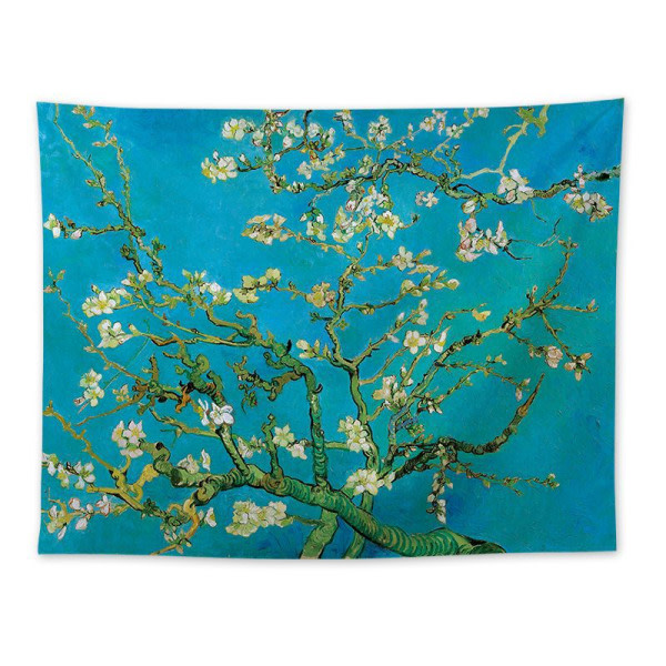 CQBB Gobeläng Van Gogh grenar av ett mandelträd i blom 60x51 tum