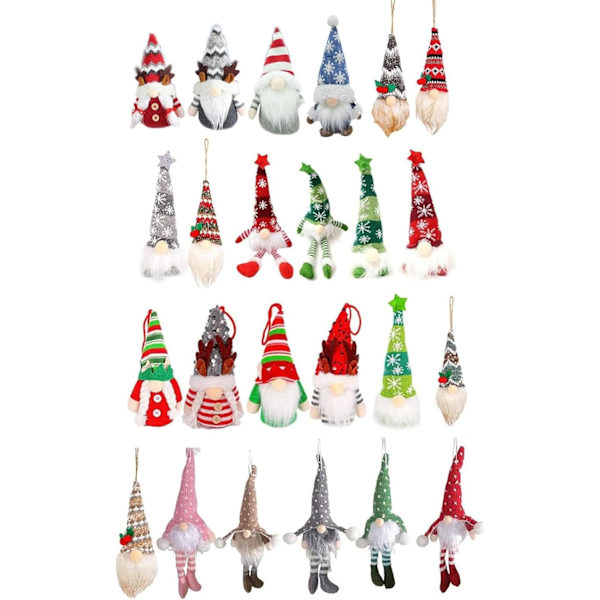 Nisse Julekalender, Jule Nisse Dukker og Hængende Dekorationer Elk Model