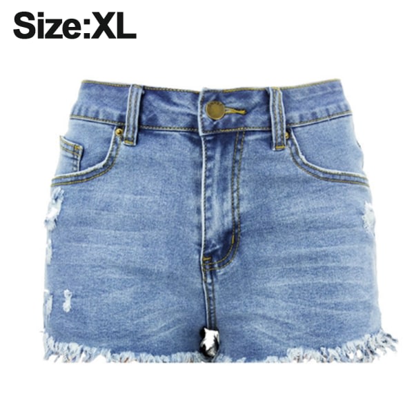 CQBB Womens Cut Off denim Short Frayed Distressed Jean jeansshorts XL