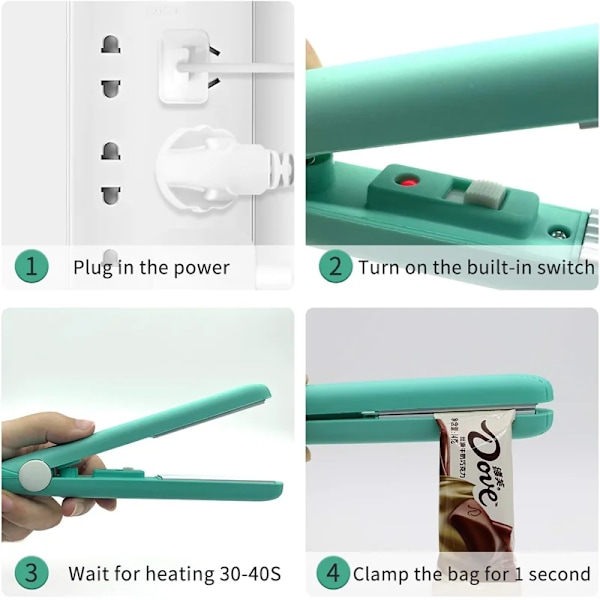 Minimaskin til forsegling af plastikposer, poseforsegler, vakuumbænke, emballageforsegler, mad, snacks, prylar