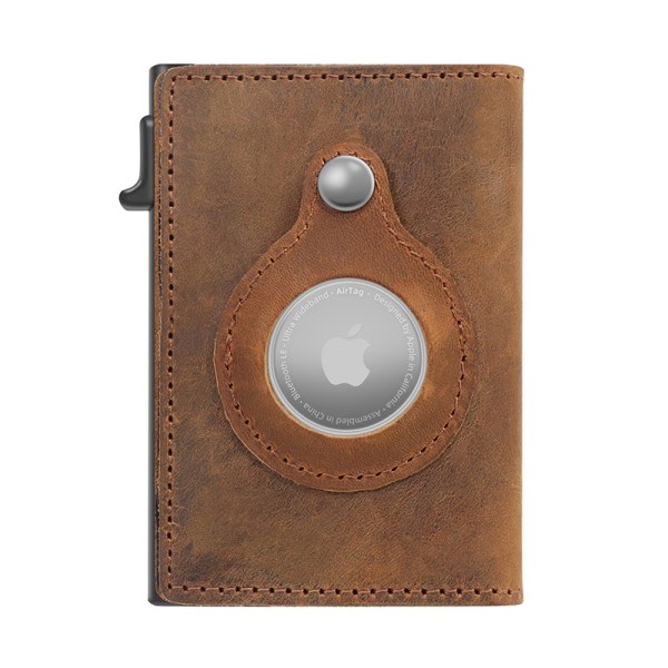 AirTag -plånbok Airtags-korthållare av hög kvalitet Brun