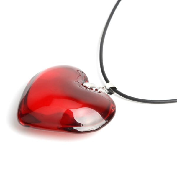 Heart Pendant Halsband Small Heart Halsband Choker Pendant Herr Halsband Crystal Heart Halsband för män Smycken Presenter Red 35mm