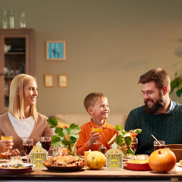 LED Ramadan-lykta, Ljusstake för Nattljus, Hängande Eid Mubarak Heminredning (A) a