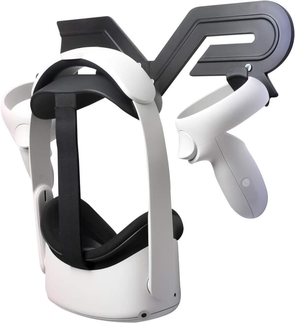 VR Headset Væghængt Opbevaringsstativ Krog til Quest 2 Pro/Quest 3, Valve Index (Sort) Black