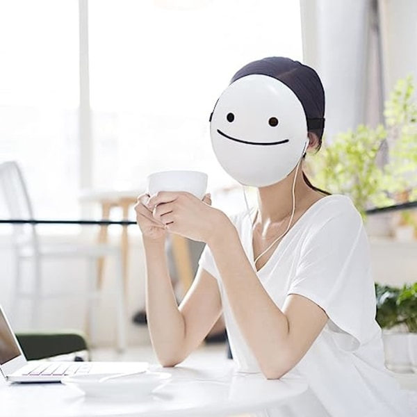 Drømmask, Halloween White Smile Mask, The Dream - Mask Music Song Video same,Singers Mask, Party SQBB