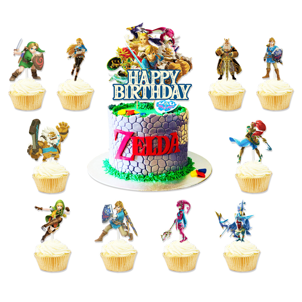 The Legend of Zelda festdekorasjoner: Komplett sett for en Hyrule-tema bursdagsfest! Pakke 1 18-delt ballongsett Package 1 18Pcs Balloons Set