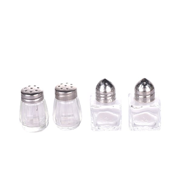 2 stk. Transparent Mini Krydderi Shaker, til krydderier, krydderier, S