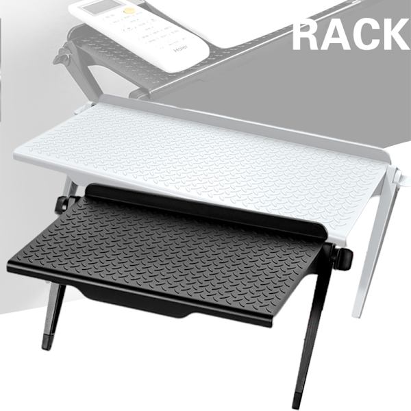 TV Top Rack Monitor Top Stand Justerbar TV Dator Monitor Förvaringshylla Vit White Large