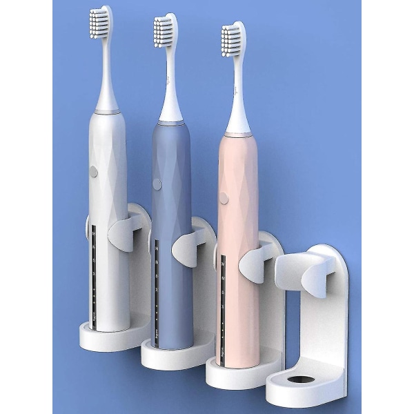 2 delar självhäftande väggmonterad elektrisk tandborsthållare