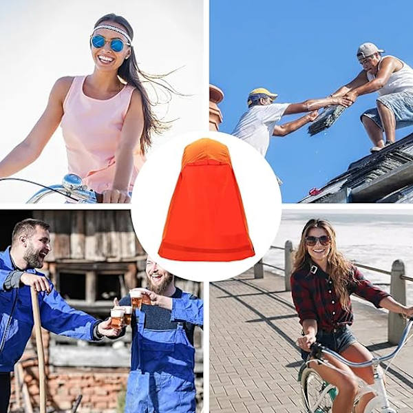2 st Hård Hattskydd | Hattskydd med Nackskydd och Reflexremsa | Snabbtorkande Nackskydd, Andningsbart Hattskydd för Cykling Utomhus