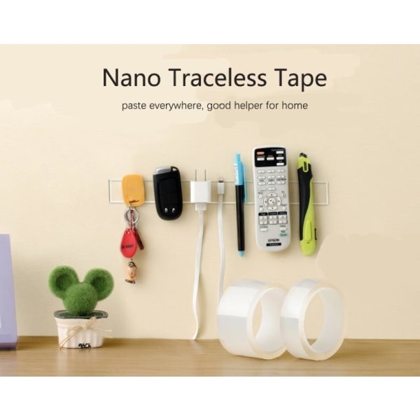 Nanoteip Gjenbrukbar Dobbeltsidig Transparent - 3M Transparent