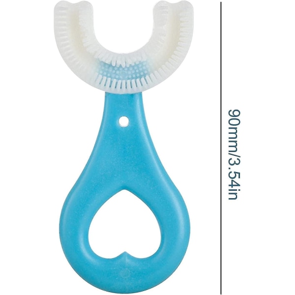 6-pack Kid U-formad tandborste, livsmedelsklassad mjuk silikon Manuell tandborste Oral rengöringsverktyg Mjuk full mun tandborste för småbarn Barn 2-12 (h-3)
