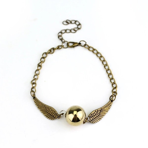 Harry Potter Armbånd - Gyldne Lyn - Golden Snitch - guld