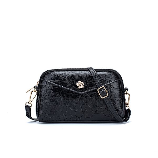 Sommar på den nya medelålders lilla väskan Dammode 2020 Ny axelväska Casual Print Hand 銭 Väska Crossbody väska Lila