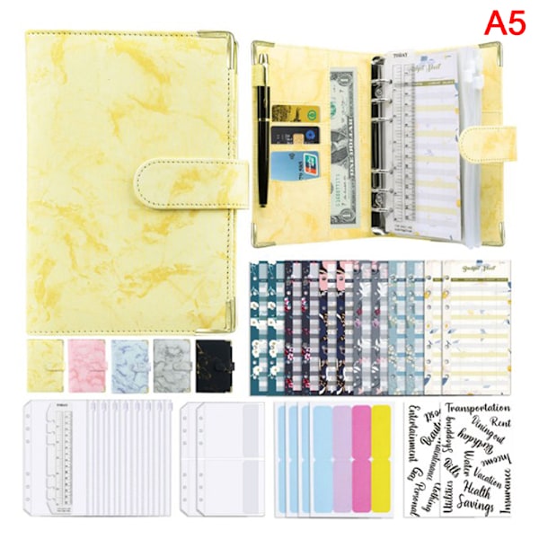 A6 Budget Pärm Kontantkuvert Planner System Organizer med Bu Style7 Style7 A5