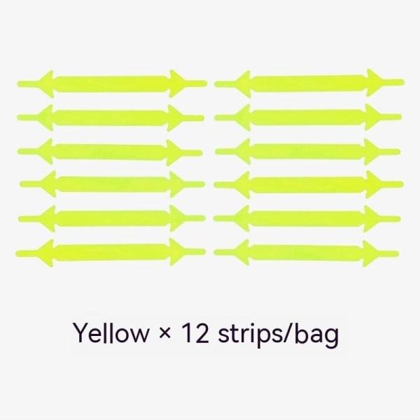 12 pilspetsformer - Gratis silikonsnören - Gult paket gult